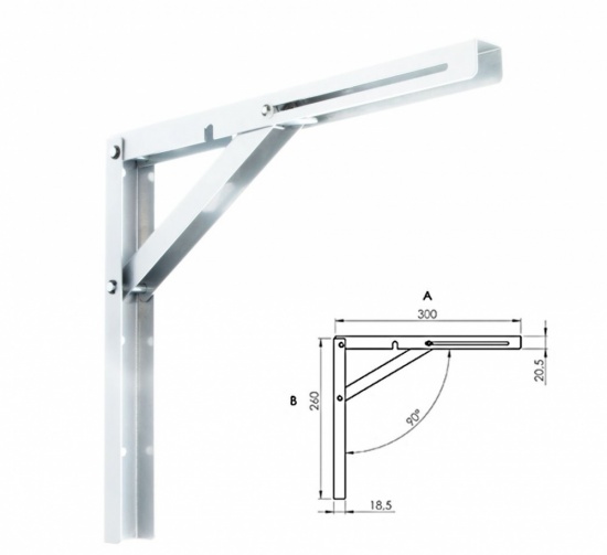 Folding Shelf Bracket Load Capacity 100kg